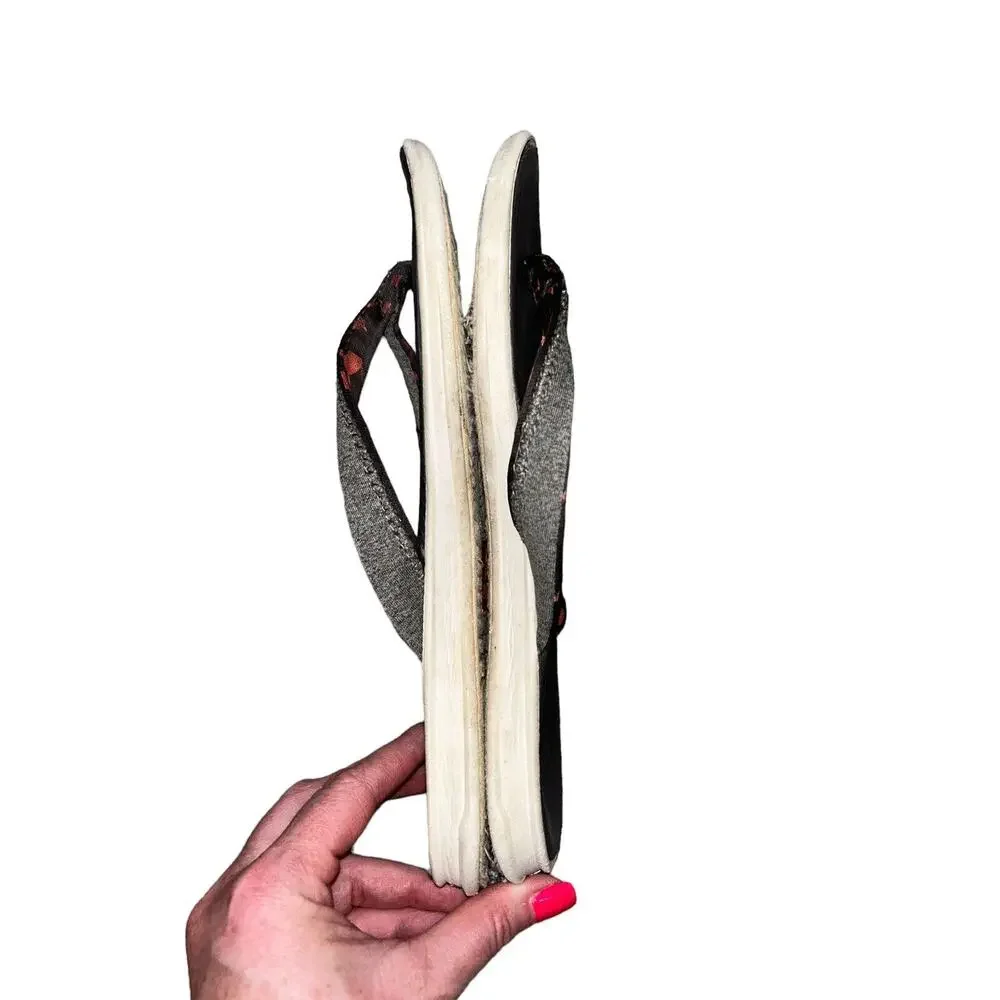 Reef Black Flip Flops Pink Gray Strap‎ Casual Sandals Women’s Size 7 Casual